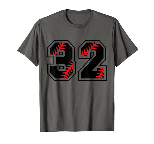 Baseball Number 32 T-Shirt - Fun Novelty Design for Adults - T-Shirt, Sweatshirt, Hoodie