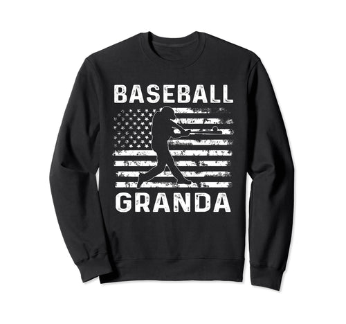 Baseball Granda Grandpa Usa Sweatshirt - Fun Novelty Design for Adults - T-Shirt, Sweatshirt, Hoodie