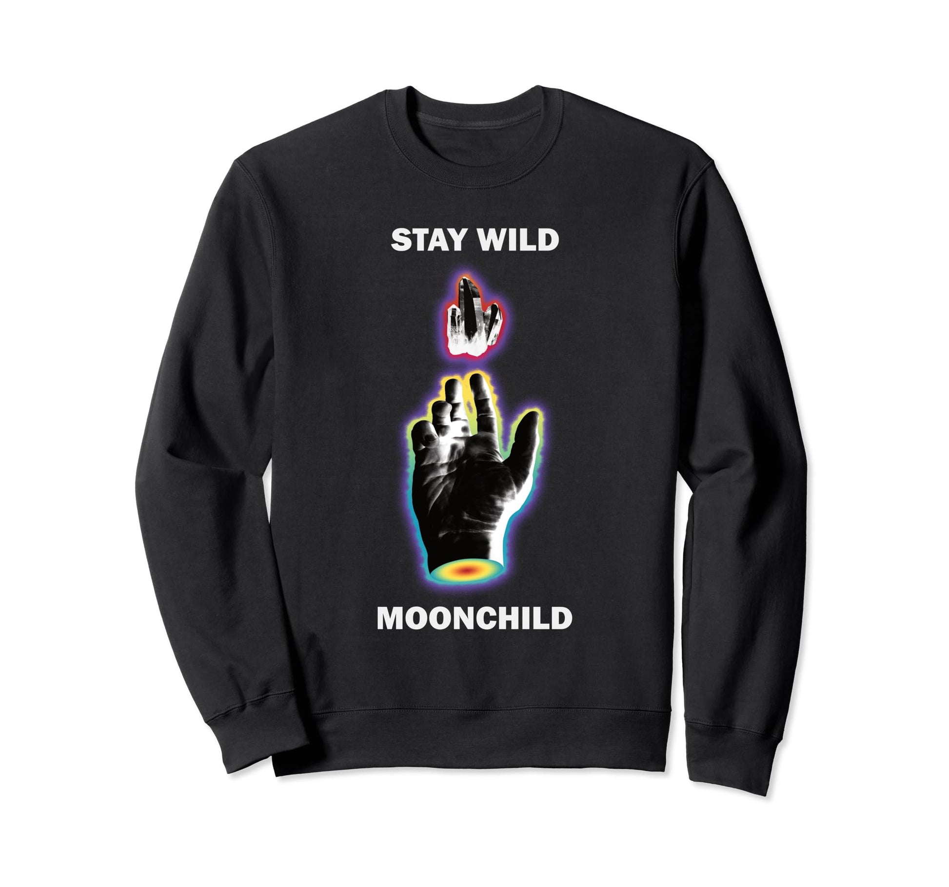 Stay Wild Moon Child Gift Peace Moon Sweatshirt - Streetwear Style Unisex - T-Shirt, Sweatshirt, Hoodie