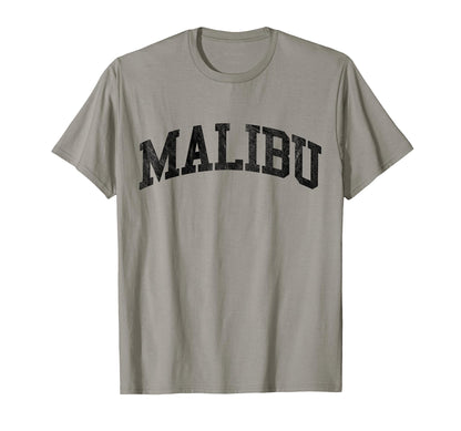 Varsity Malibu California T-Shirt - Unique Graphic for Adults - T-Shirt, Sweatshirt, Hoodie