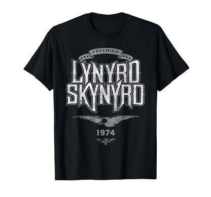 Lynyrd Skynyrd Freebird Logo 1974 T-Shirt - Novelty Apparel for Adults - T-Shirt, Sweatshirt, Hoodie