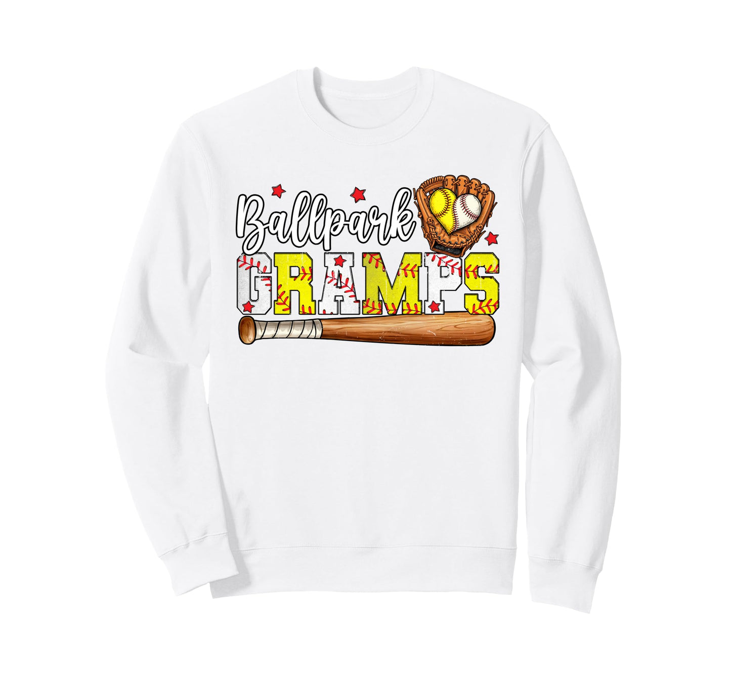 Ballpark Gramps Softball Gramps Sweatshirt - Aesthetic Graphic Men Women - T-Shirt, Sweatshirt, Hoodie
