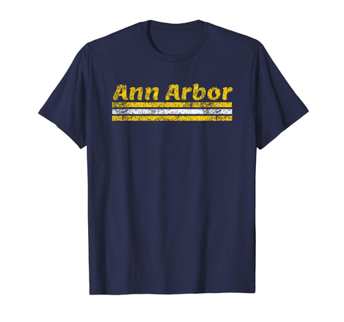 Ann Arbor Michigan Weathered Stripe T-Shirt - Streetwear Style for Adults - T-Shirt, Sweatshirt, Hoodie
