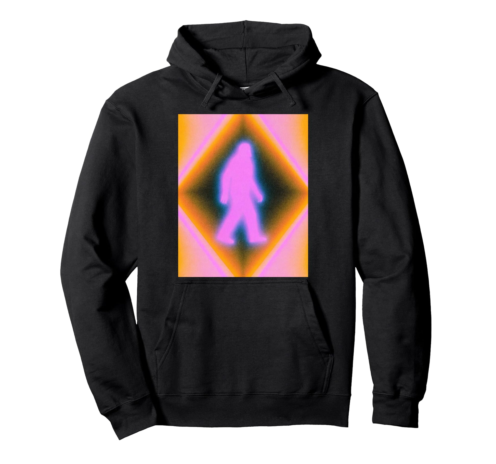 Bigfoot Aura Psychedelic Rainbow Hoodie - Custom Art Print Men Women - T-Shirt, Sweatshirt, Hoodie