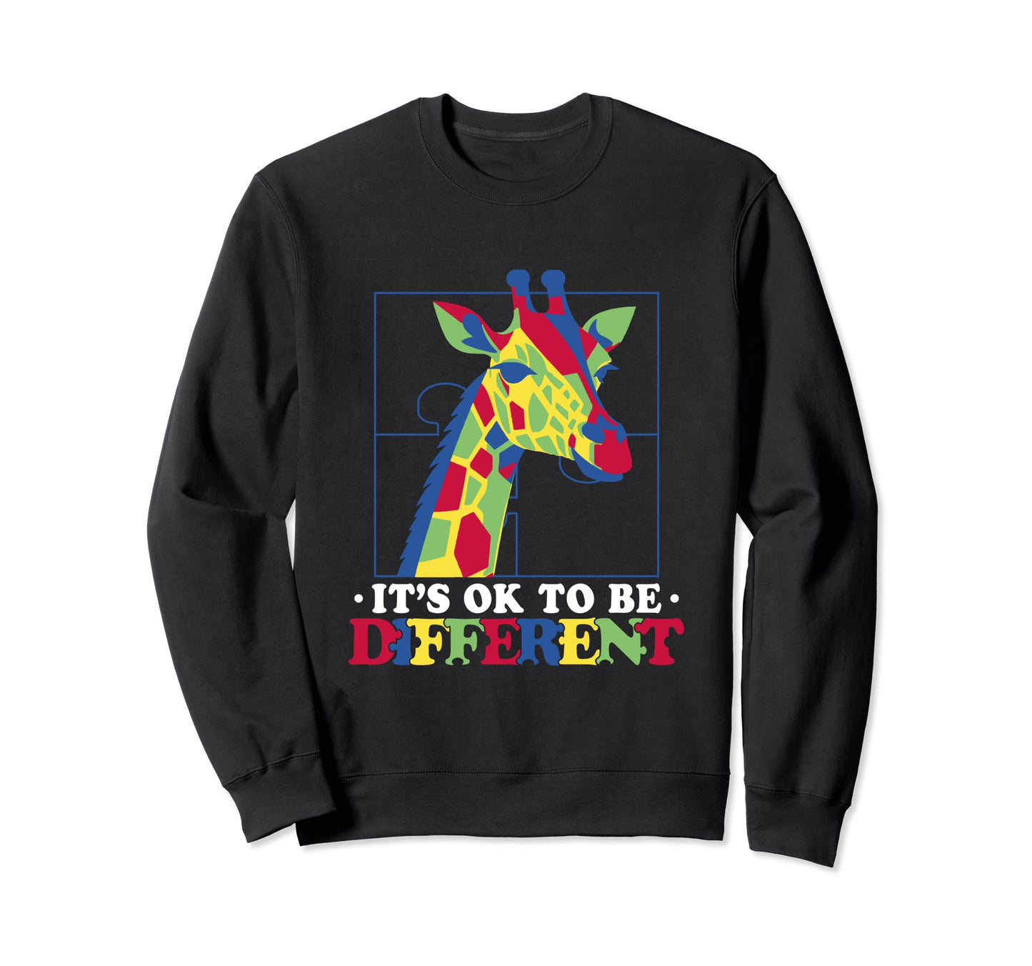 April We Wear Blue Peace Love Sweatshirt - Fun Novelty Design for Adults - T-Shirt, Sweatshirt, Hoodie