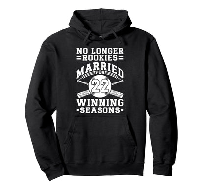 22Nd Wedding Anniversary Baseball Hoodie - Casual Everyday Wear Men Women - T-Shirt, Sweatshirt, Hoodie