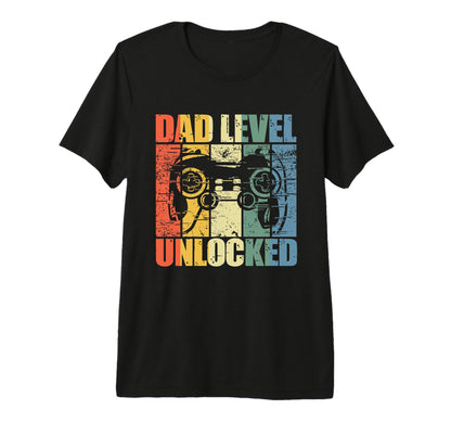 Dad Level Unlocked Gaming T-Shirt - Aesthetic Graphic for Adults - T-Shirt, Sweatshirt, Hoodie