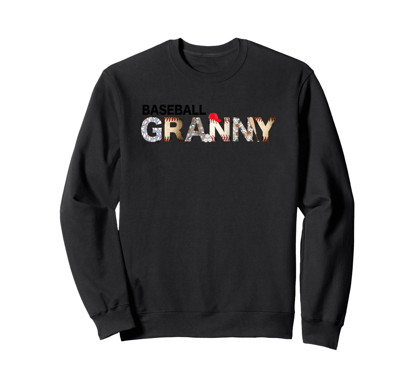 Baseball Granny Grandmother Sweatshirt - Custom Art Print for Adults - T-Shirt, Sweatshirt, Hoodie
