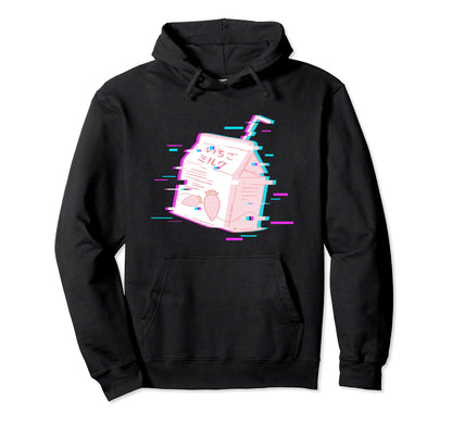 Japanese Vaporwave Aesthetic Strawberry Hoodie - Unique Graphic Men Women - T-Shirt, Sweatshirt, Hoodie