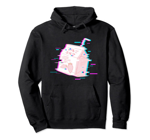 Japanese Vaporwave Aesthetic Strawberry Hoodie - Unique Graphic Men Women - T-Shirt, Sweatshirt, Hoodie