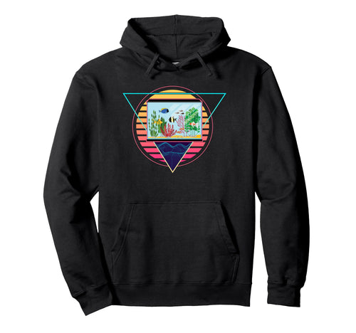 Futuristic Fish Tank Synthwave Hoodie - Novelty Apparel for Adults - T-Shirt, Sweatshirt, Hoodie