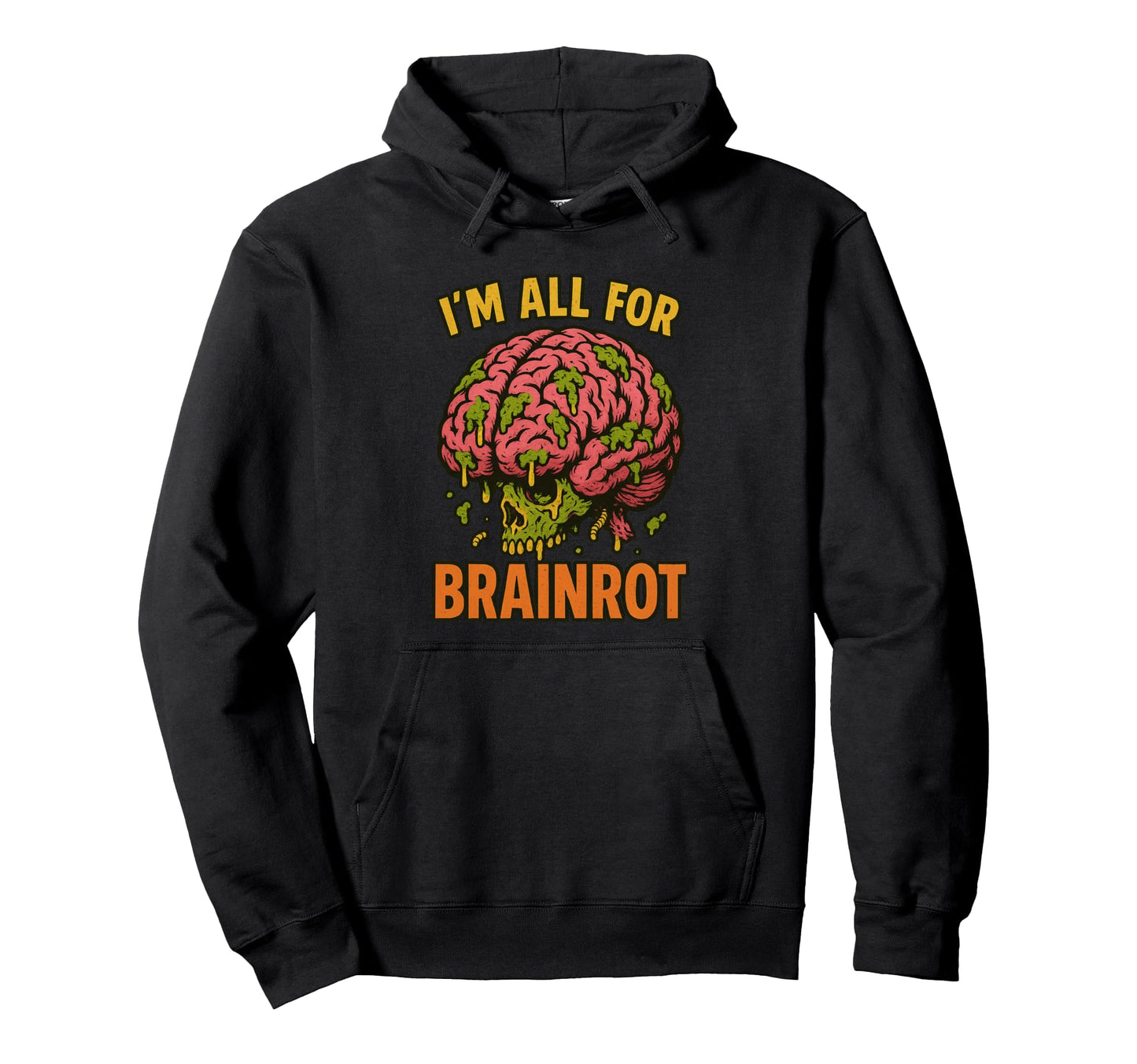 Brainrot Meme Skull Slimecore Hoodie - Fun Novelty Design for Adults - T-Shirt, Sweatshirt, Hoodie