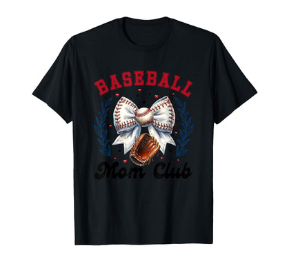 Baseball Mom Club Enthusiastic T-Shirt - Fun Novelty Design for Adults - T-Shirt, Sweatshirt, Hoodie