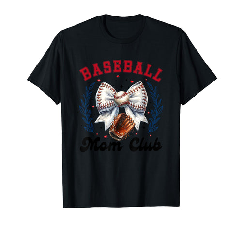 Baseball Mom Club Enthusiastic T-Shirt - Fun Novelty Design for Adults - T-Shirt, Sweatshirt, Hoodie