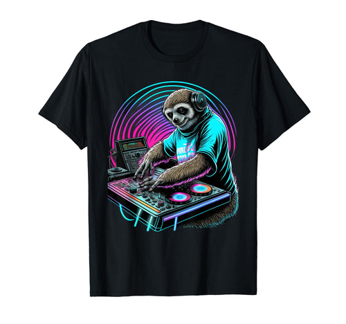 Vaporwave Aesthetic Sloth Dj T-Shirt - Streetwear Style for Adults - T-Shirt, Sweatshirt, Hoodie