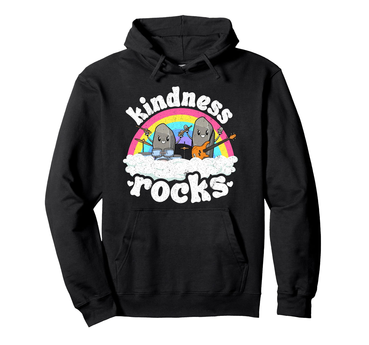 Anti Bullying Rainbow Hippie Music Hoodie - Unique Graphic for Adults - T-Shirt, Sweatshirt, Hoodie