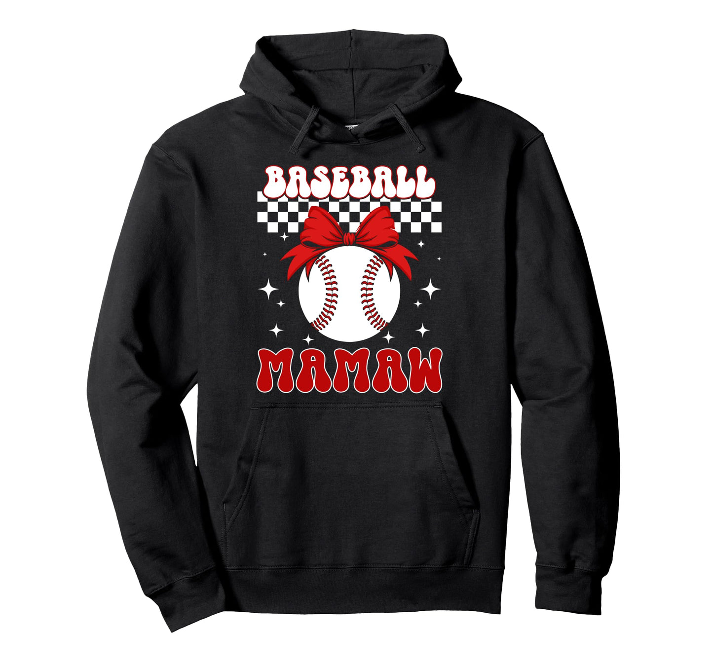 Baseball Mamaw Coquette Mamaw Hoodie - Casual Everyday Wear for Adults - T-Shirt, Sweatshirt, Hoodie