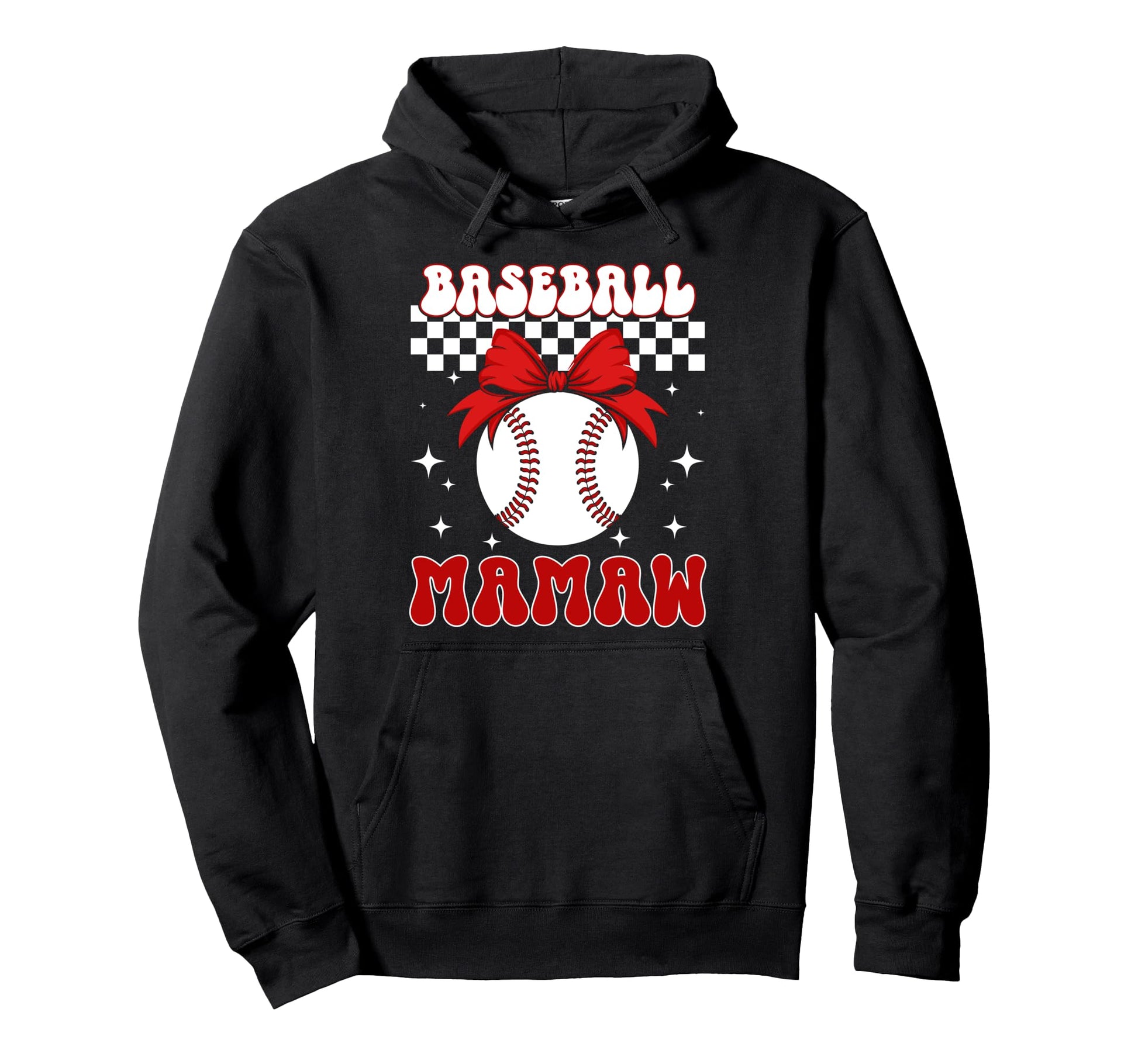 Baseball Mamaw Coquette Mamaw Hoodie - Casual Everyday Wear for Adults - T-Shirt, Sweatshirt, Hoodie