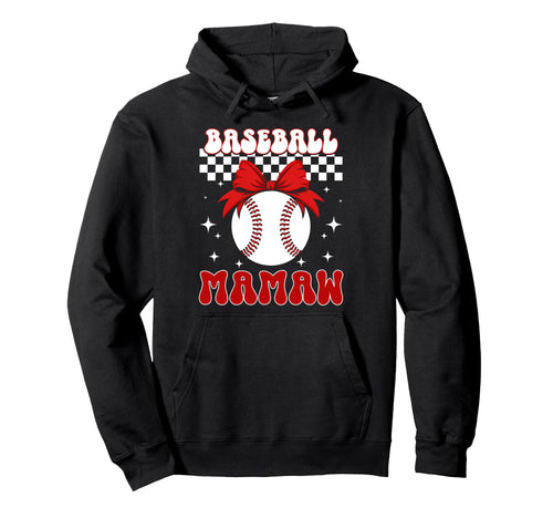 Baseball Mamaw Coquette Mamaw Hoodie - Casual Everyday Wear for Adults - T-Shirt, Sweatshirt, Hoodie