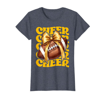 Game Day Yellow Cheerleader Mom T-Shirt - Unique Graphic for Adults - T-Shirt, Sweatshirt, Hoodie
