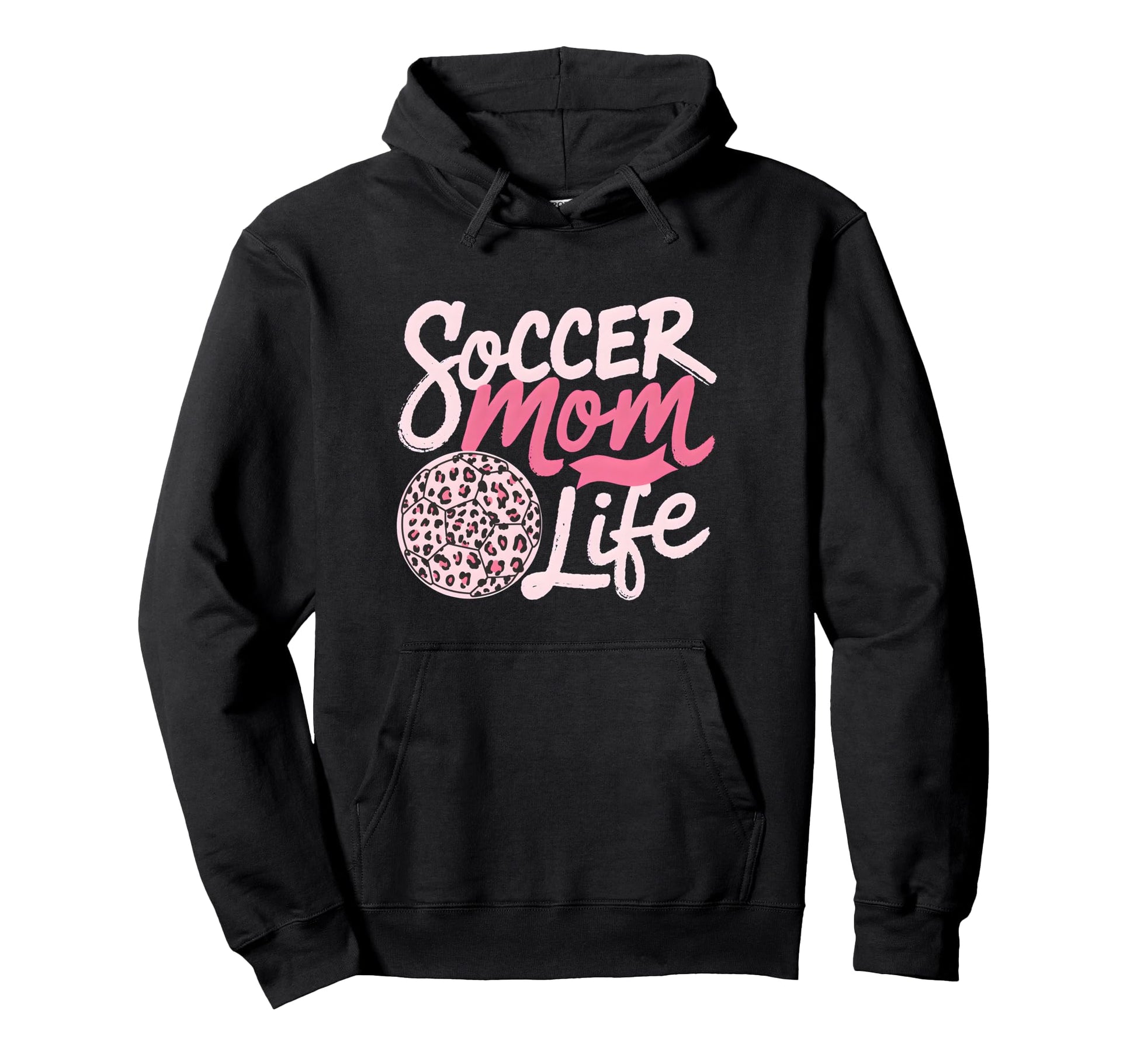 Soccer Mom Life Leopard Mama Hoodie - Graphic Print for Adults - T-Shirt, Sweatshirt, Hoodie