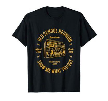 Dj Hip Hop Old School Boombox Rap Music T-Shirt - Streetwear Style Unisex - T-Shirt, Sweatshirt, Hoodie