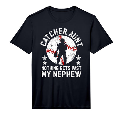 Mens My Nephew Baseball Catcher Aunt T-Shirt - Graphic Print Unisex - T-Shirt, Sweatshirt, Hoodie