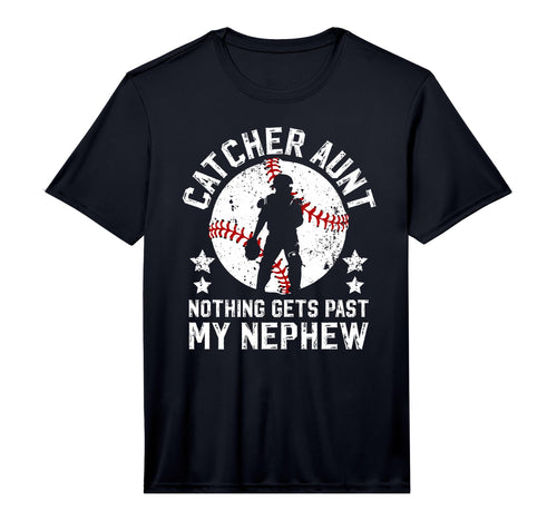 Mens My Nephew Baseball Catcher Aunt T-Shirt - Graphic Print Unisex - T-Shirt, Sweatshirt, Hoodie