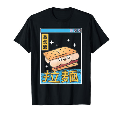 Happy Smore Digital Japan 80S Otaku T-Shirt - Minimalist Print Men Women - T-Shirt, Sweatshirt, Hoodie