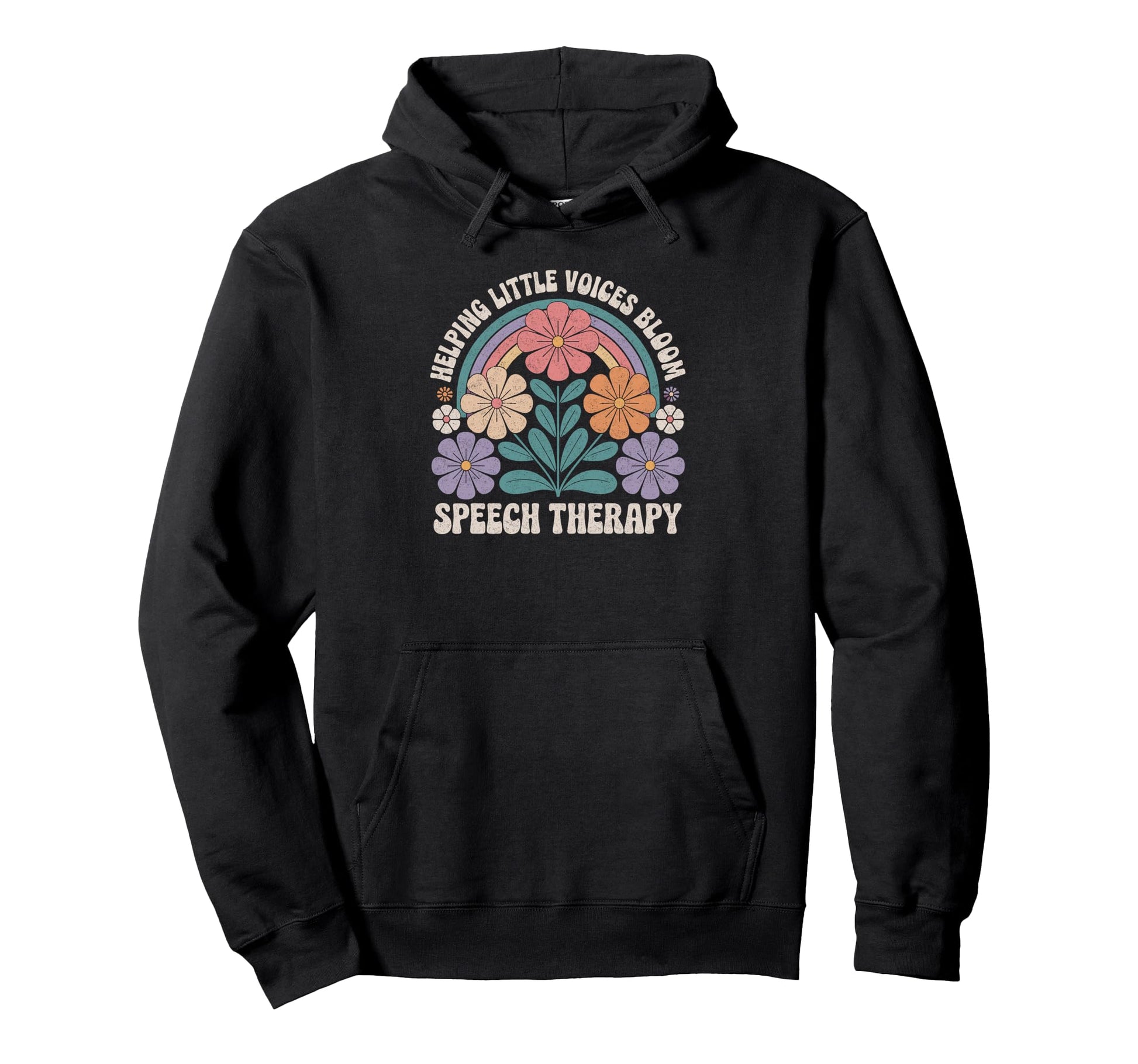 Helping Little Voices Bloom Speech Therapy Hoodie - Graphic Print Unisex - T-Shirt, Sweatshirt, Hoodie