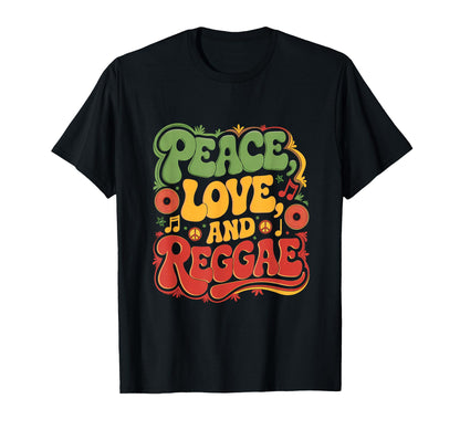 Love Peace Reggae Music Rastafari T-Shirt - Streetwear Style for Adults - T-Shirt, Sweatshirt, Hoodie