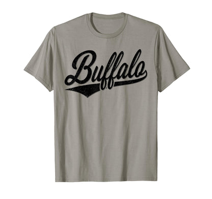 City Buffalo Ny Varsity Script T-Shirt - Fun Novelty Design for Adults - T-Shirt, Sweatshirt, Hoodie