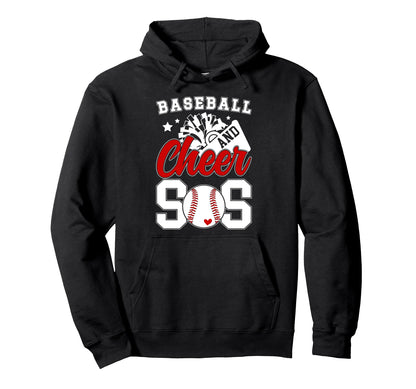 Baseball And Cheer Sis Baseball Hoodie - Minimalist Print for Adults - T-Shirt, Sweatshirt, Hoodie