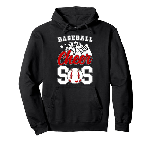Baseball And Cheer Sis Baseball Hoodie - Minimalist Print for Adults - T-Shirt, Sweatshirt, Hoodie
