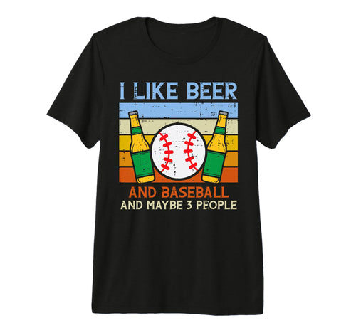 I Like Beer Baseball 3 People Funny T-Shirt - Casual Everyday Wear Unisex - T-Shirt, Sweatshirt, Hoodie