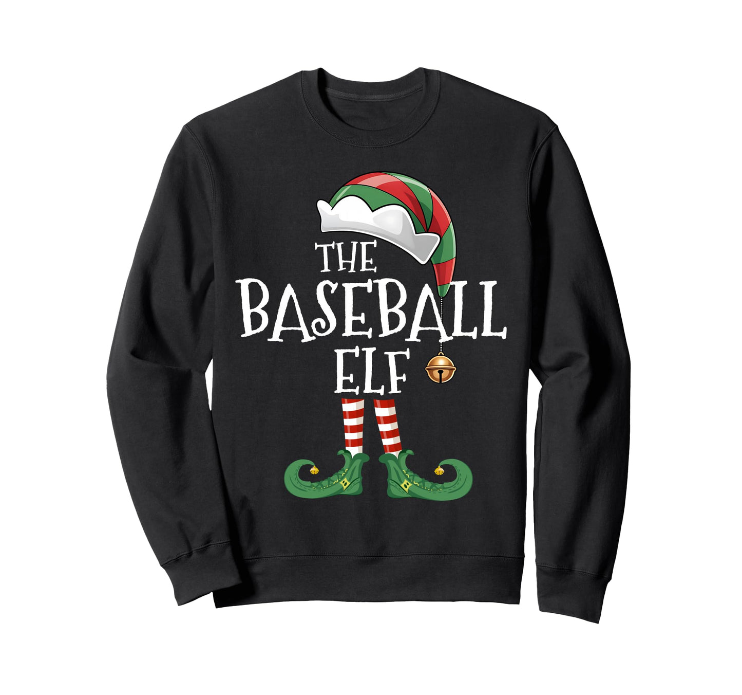 Baseball Elf Matching Family Group Sweatshirt - Trendy Graphic Men Women - T-Shirt, Sweatshirt, Hoodie
