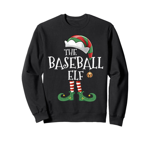 Baseball Elf Matching Family Group Sweatshirt - Trendy Graphic Men Women - T-Shirt, Sweatshirt, Hoodie
