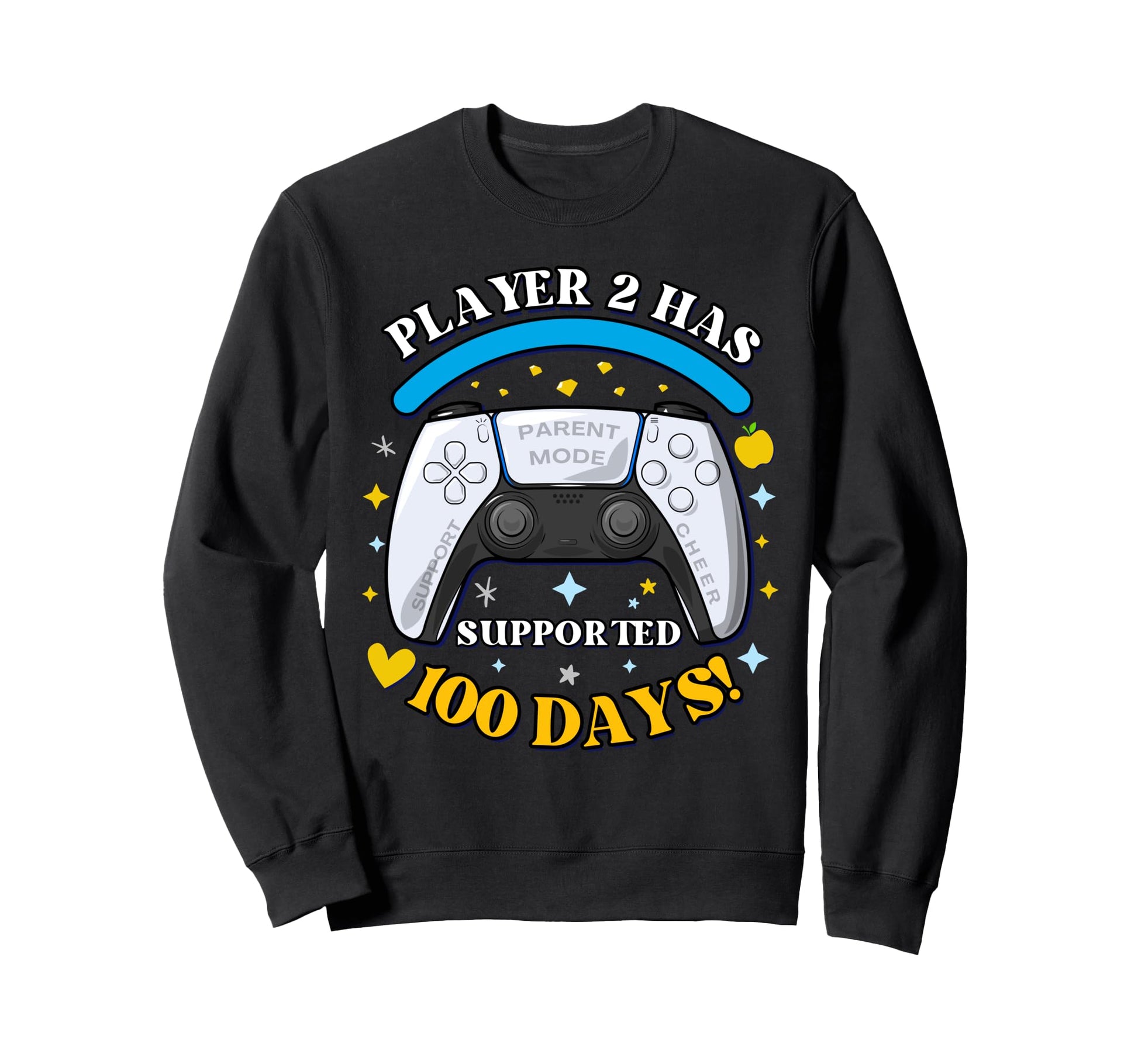 100 Days School Mom Dad Gamer 100Th Sweatshirt - Graphic Print Men Women - T-Shirt, Sweatshirt, Hoodie