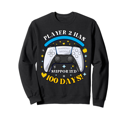 100 Days School Mom Dad Gamer 100Th Sweatshirt - Graphic Print Men Women - T-Shirt, Sweatshirt, Hoodie