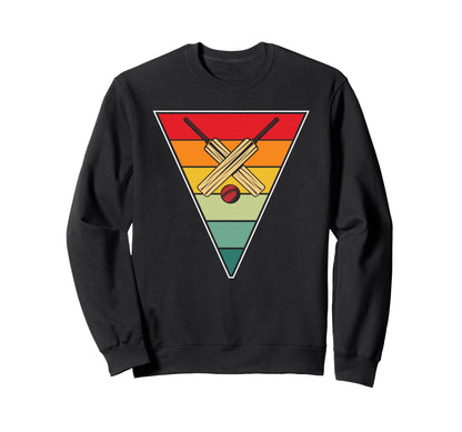 Cricket Player Bat Ball Rainbow Sweatshirt - Unique Graphic for Adults - T-Shirt, Sweatshirt, Hoodie