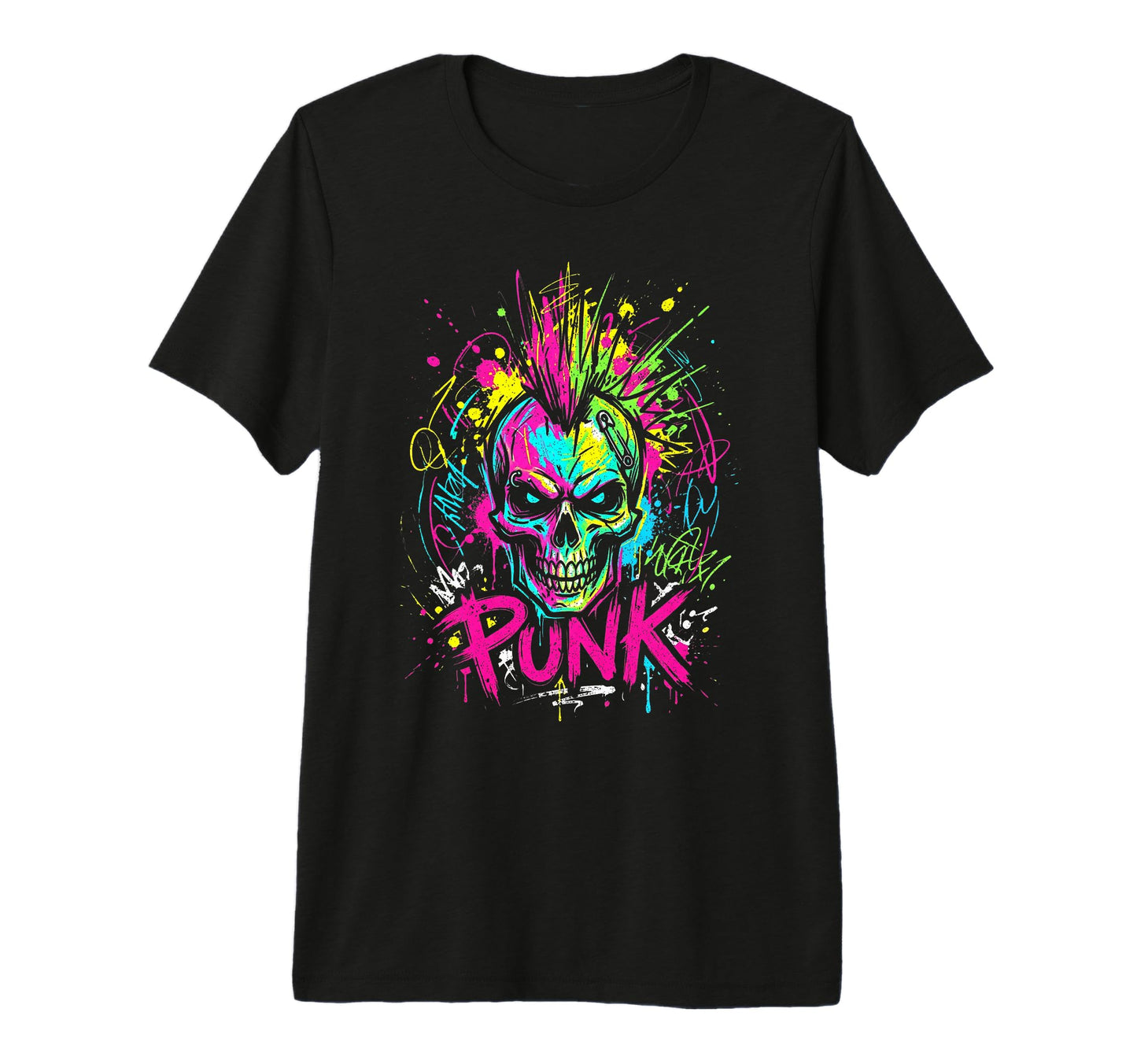 Punk Skull Rock Music Lover Heavy Metal T-Shirt - Trendy Graphic Unisex - T-Shirt, Sweatshirt, Hoodie