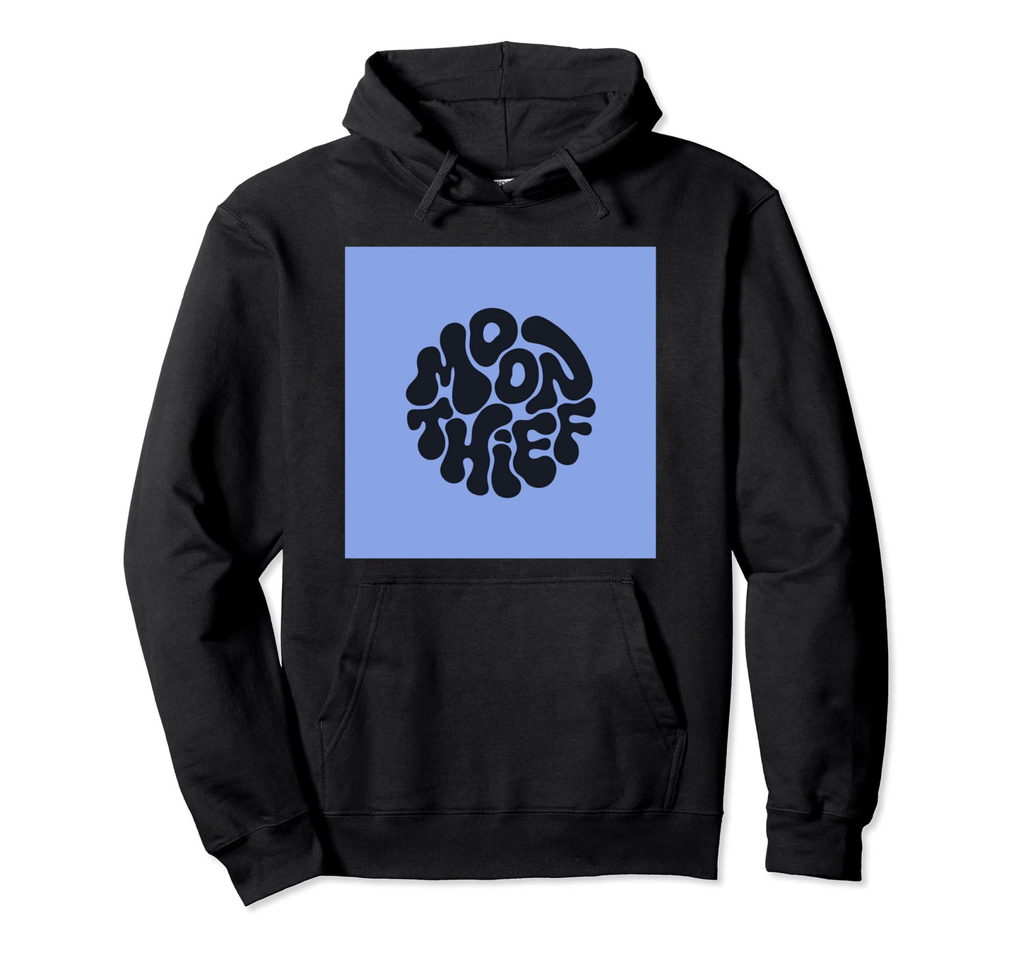 Funky Boho Phrase Moon Blue Hoodie - Fun Novelty Design Unisex - T-Shirt, Sweatshirt, Hoodie