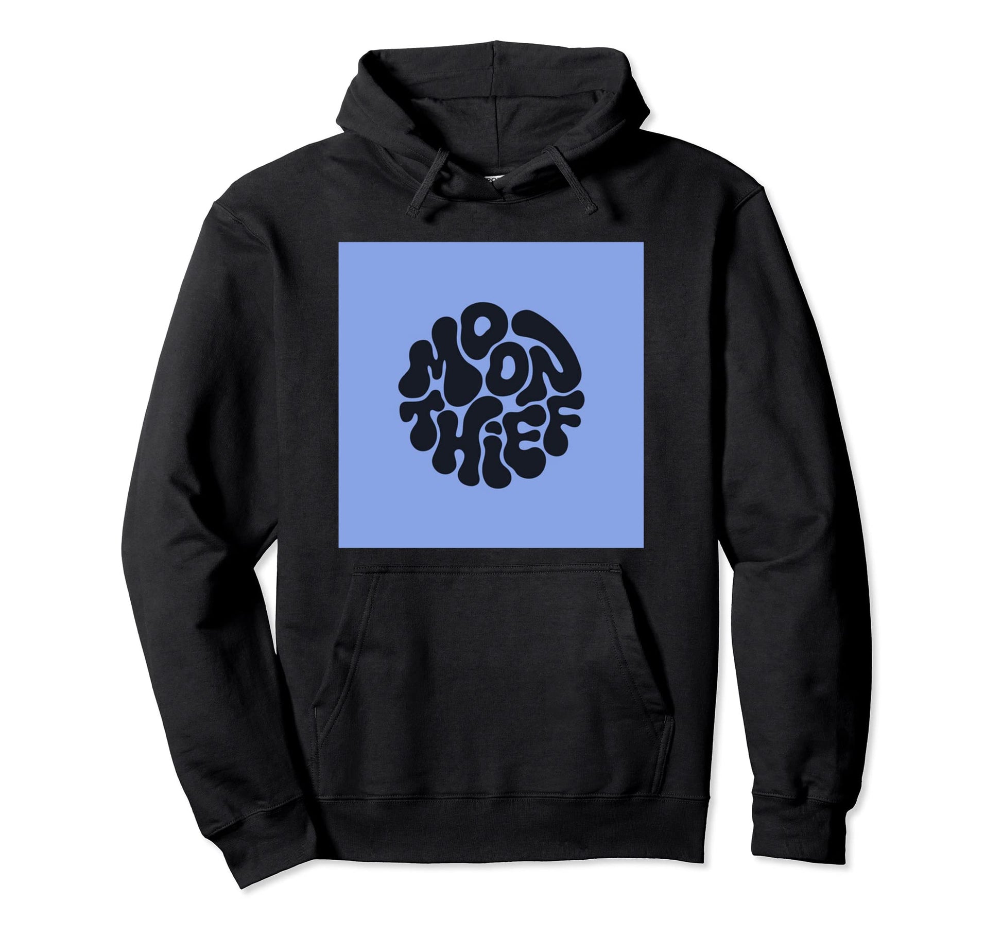 Funky Boho Phrase Moon Blue Hoodie - Fun Novelty Design Unisex - T-Shirt, Sweatshirt, Hoodie
