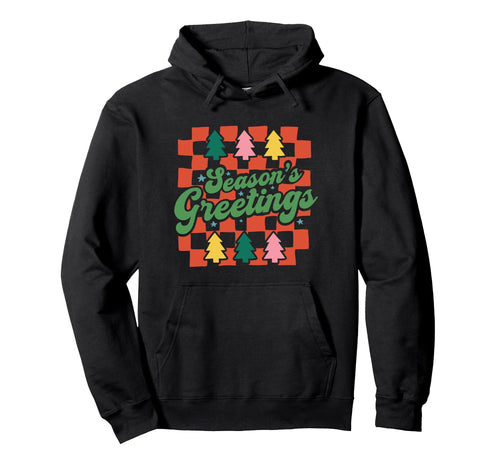 Boho Checkerboard Colorful Trees Hoodie - Unique Graphic Unisex - T-Shirt, Sweatshirt, Hoodie