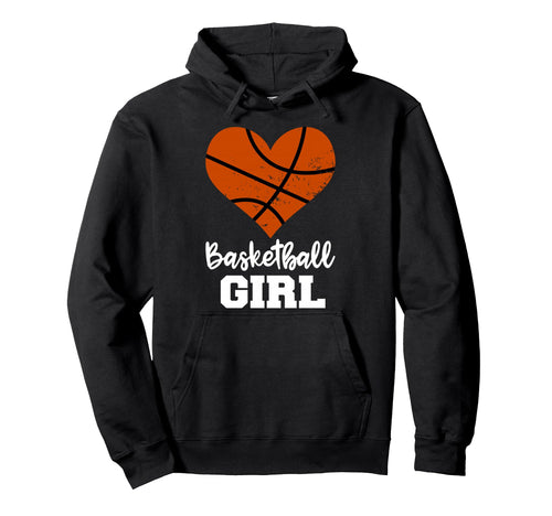 Basketball Heart Funny Game Day Hoodie - Fun Novelty Design for Adults - T-Shirt, Sweatshirt, Hoodie