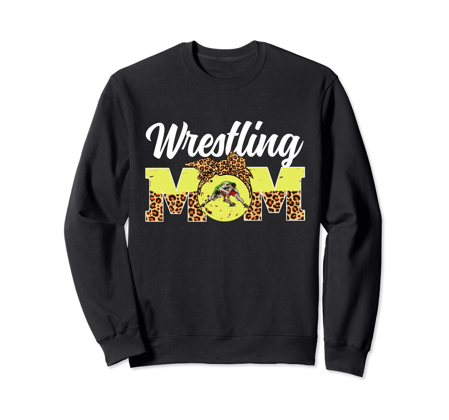 Wrestling Mom Game Day Leopard Sweatshirt - Casual Everyday Wear Men Women - T-Shirt, Sweatshirt, Hoodie