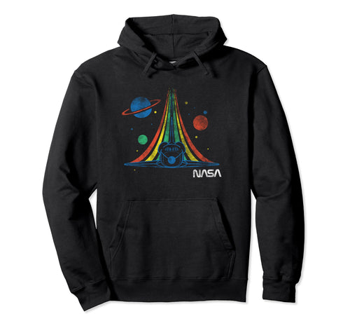 Nasa Space Shuttle Rainbow Stars Badge Hoodie - Novelty Apparel Men Women - T-Shirt, Sweatshirt, Hoodie