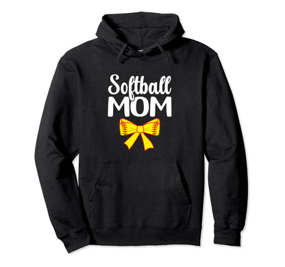 Softball Mom Coquette Game Day Funny Hoodie - Custom Art Print Men Women - T-Shirt, Sweatshirt, Hoodie