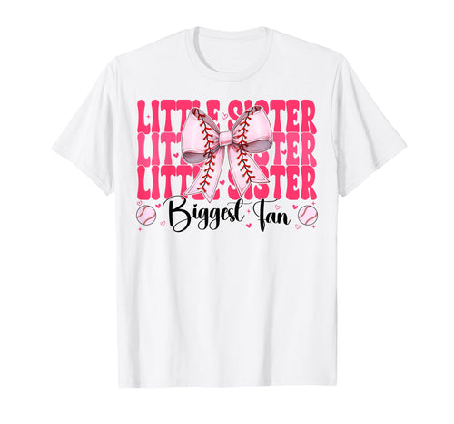 Baseball Sister Coquette Bow Little T-Shirt - Streetwear Style Men Women - T-Shirt, Sweatshirt, Hoodie