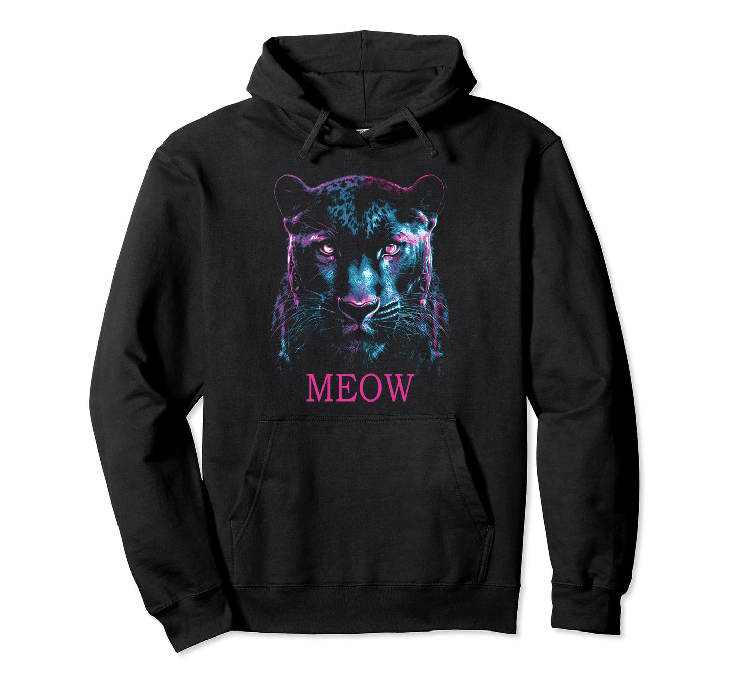 Panther Black Cyberpunk Aesthetic Hoodie - Graphic Print for Adults - T-Shirt, Sweatshirt, Hoodie